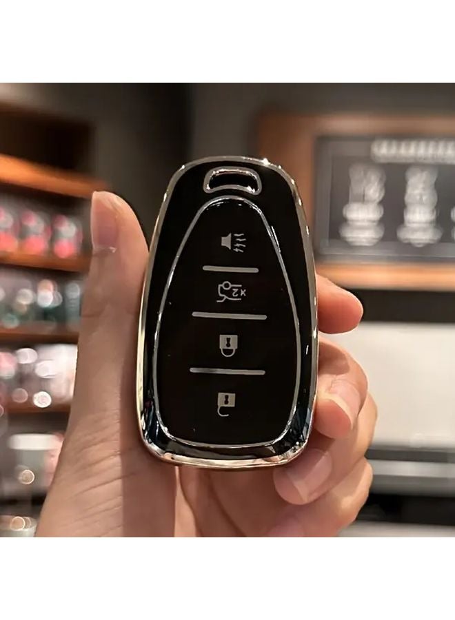 غطاء مفتاح TPU أبيض لسيارات شيفروليه ماليبو كامارو كروز ايكوينوكس ترافيرس سبارك سونيك فولت بولت 2016-2020 - Image 1